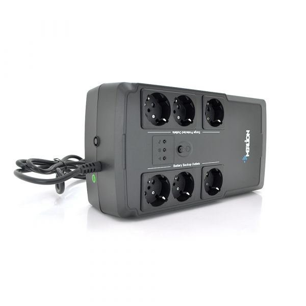 
					ДБЖ Merlion BUDA 400 (210W) LED, 180-270VAC, AVR 1st, 6 SCHUKO (3 * BatteryBackup + 3 * Surge), 1x12V4Ah, plastik Case Q4 (305x159x95) 2.5кг