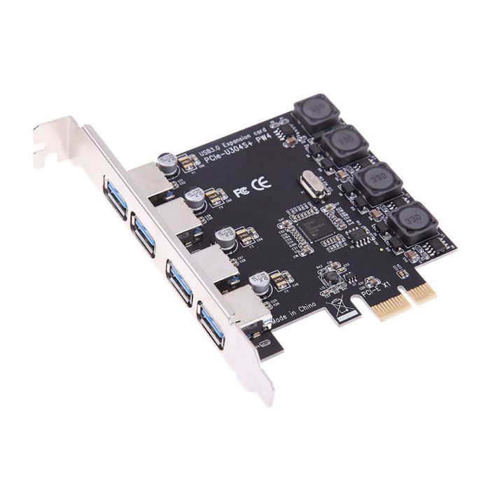 
					Контролер PCI-Е => USB 3.0, 4 порта, 5Gbps, BOX