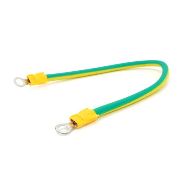 
					Перемичка (з'єднувач) 250 мм 6 мм2 під болт М6 (6,3 мм внутрішній діаметр) для акумуляторів, ціна за штуку