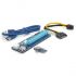 
					Riser PCI-EX, x1 => x16, 6-pin, SATA => 6Pin, USB 3.0 AM-AM 0,6 м (синій), конденсатори CS 220 16V, Пакет