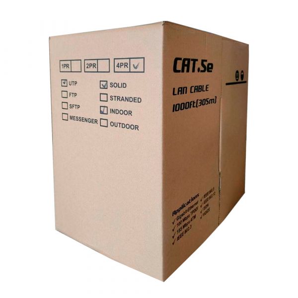 
					Кабель КНП UTP 4х2х0,5мм, (CCA) для наруж. работ, 305м, Black