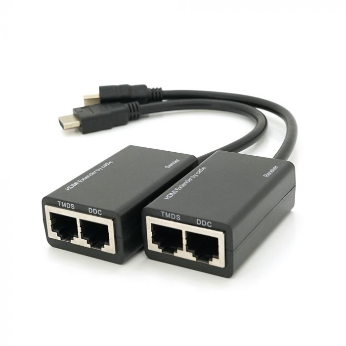 
					Подовжувач HDMI сигналу пасивний через 2 виті пари 2 CAT-5e / CAT-6e до 30m, ціна за пару