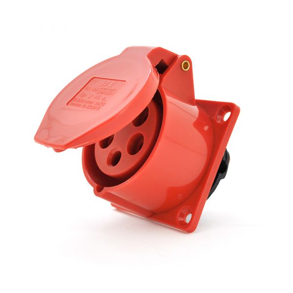 
					Розетка накладна пряма SF-315, 5 полюсів, 3Р + N + E, 16А, 380V, IP44