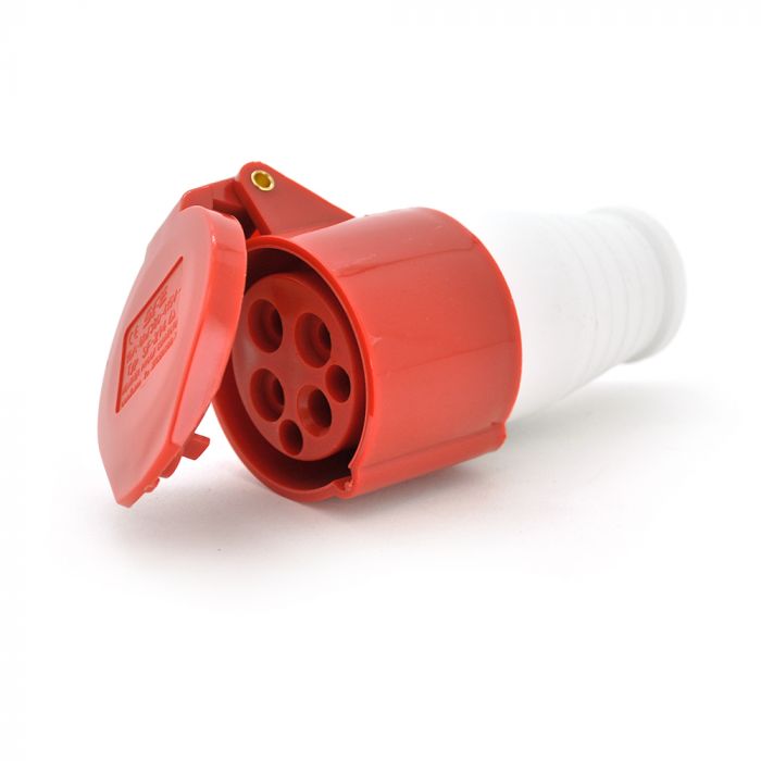 
					Розетка накладна SF-214, 4 полюса, 3Р + E, 16А, 380V, IP44