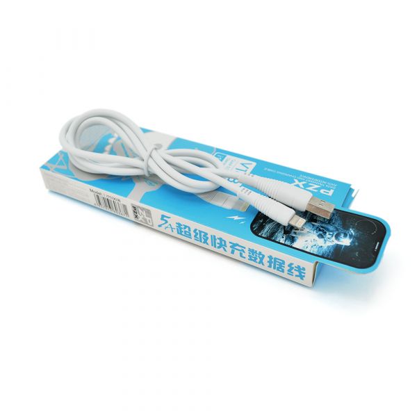 
					Кабель PZX V168, Lighting, Output 5.0A, White, довжина 1.0м, BOX