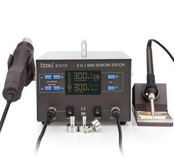 
					Паяльна станція BAKKU BA-8701D  цифрова індикація, фен, паяльник (335*278*208) 4,39 кг