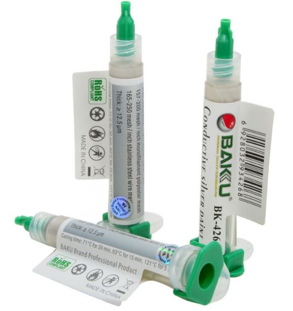 
					Паста струмопровідна Baku BK-426, рідке срібло