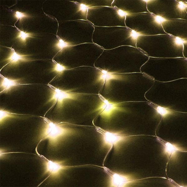 
					Гірлянди 100LED (Сітка) Yellow, 1,5 * 1,5 метри, прозора ізоляція, BOX