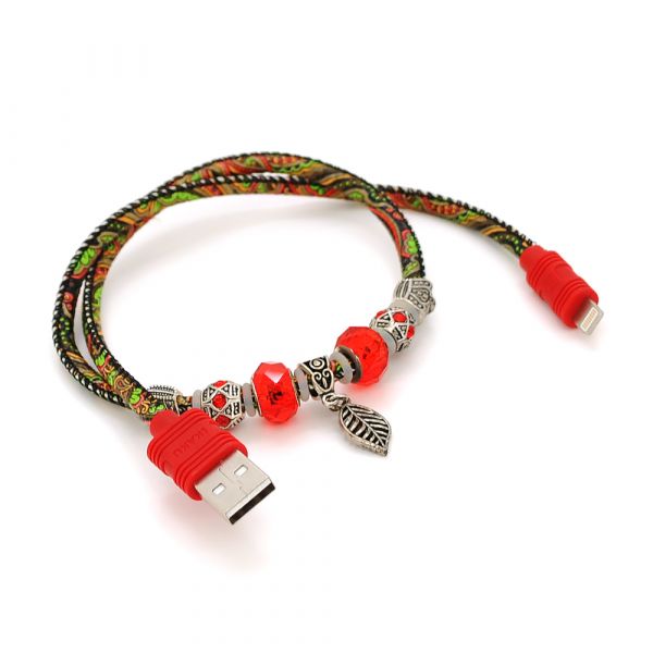 
					Кабель iKAKU POTALA series for iphone, Red, довжина 0.5м, 2.4A, BOX