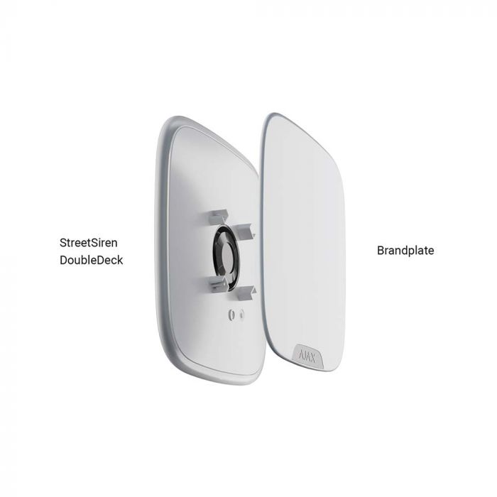 
					Лицьова панель Ajax Brandplate white для брендування вуличної сирени StreetSiren DoubleDeck (10 шт.)