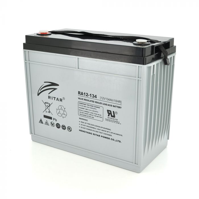 
					Акумуляторна батарея AGM RITAR RA12-134, Gray Case, 12V 134.0Ah ( 340 x 173 x 287 ) Q1
