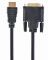 Кабель Cablexpert HDMI - DVI V 1.3 (M/M), двонаправлений, single-link, 18 + 1 pin, 3 м, Black (CC-HDMI-DVI-10)