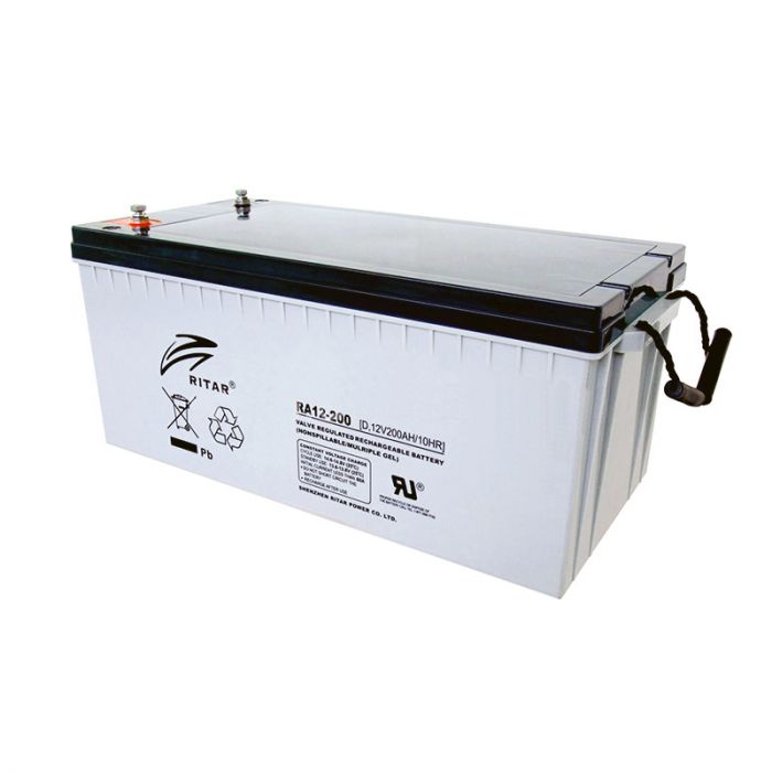 
					Акумуляторна батарея AGM RITAR RA12-200, Gray Case, 12V 200.0Ah ( 522 x 240 x 224 ) Q1