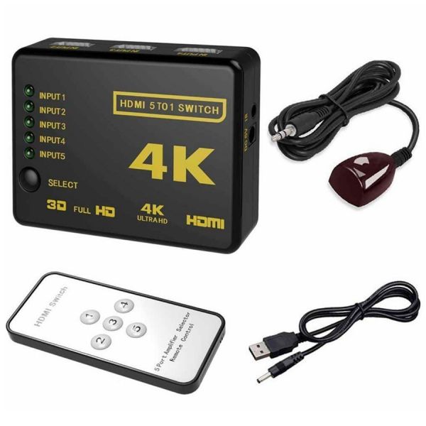 
					HDMI свіч 3D 4k x 2k, 1080р, 1,4 версія, 5 x 1 портів, Blister