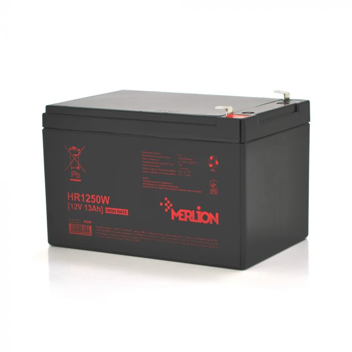 
					Аккумуляторна батарея MERLION HR1250W, 12V 13Ah Black ( 152 х 99 х 95 (100) ), Q6