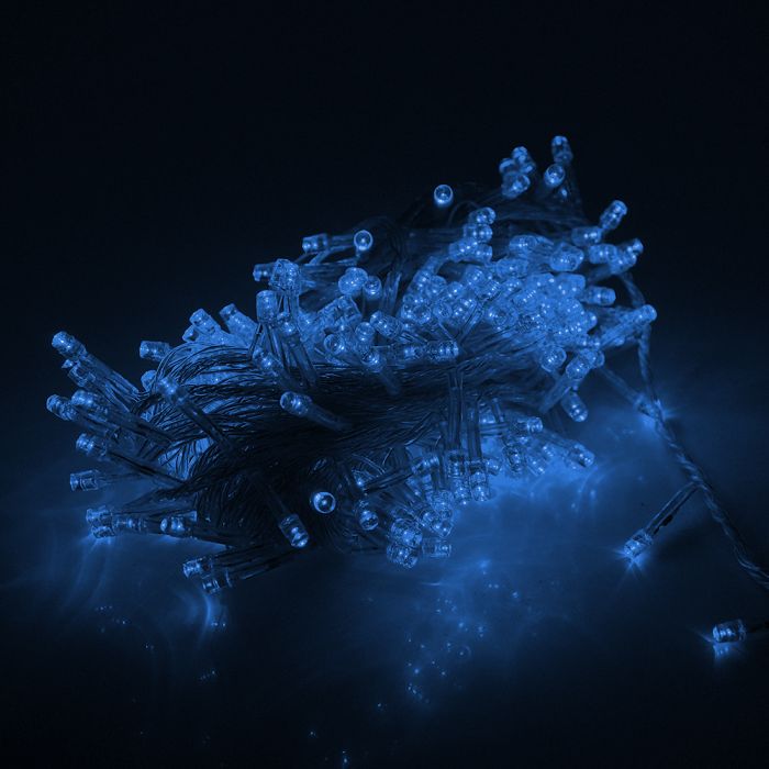 
					Гірлянда 300LED (Водоспад) Blue, 8 режимів, 3*1,2метра, прозора ізоляція, BOX