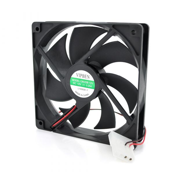 
					Кулер корпусний 12025 DC sleeve fan 4pin - 120 * 120 * 25мм, 1100об / хв