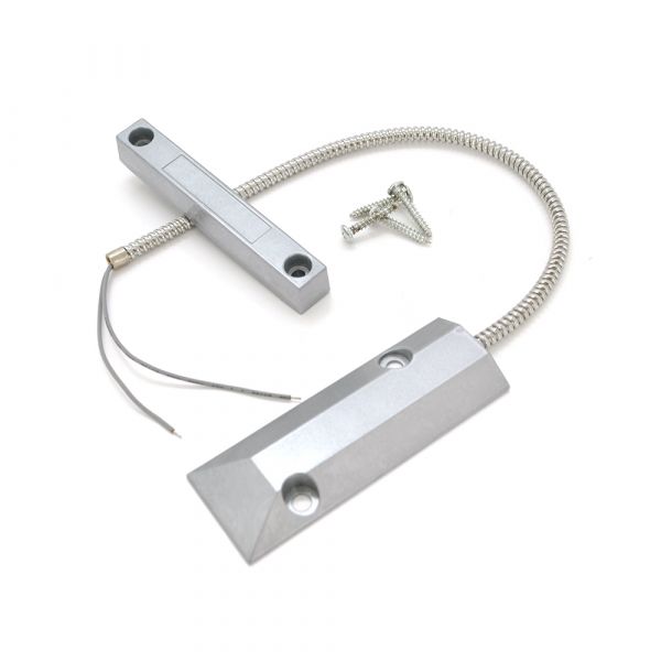 
					Датчик магнітоконтактний з проводом 30 см MC-59, 105*16*16 мм, алюмінієвий сплав, сірий, для саморізів, 1 штука в упаковці, ціна за штуку