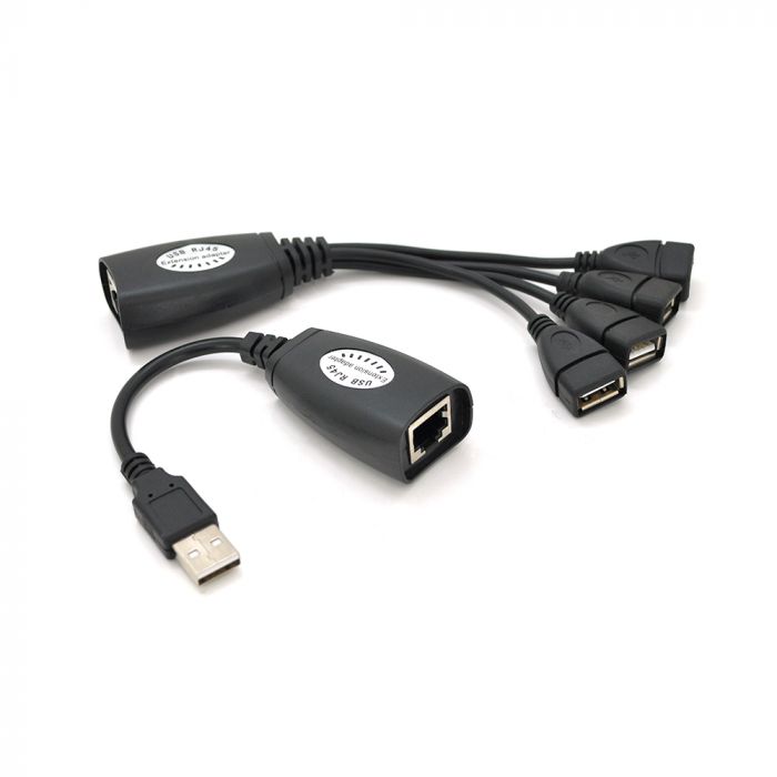 
					Подовжувач USB 2.0 сигналу по F / UTP до 50 метрів, RJ-45 to AM + RJ-45 to 4xAF, Blister Q100