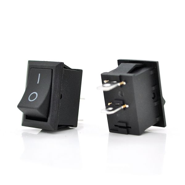 
					Перемикач ON-OFF KCD1-101, 250VAC / 6A, 2 контакта, Black,  Q200