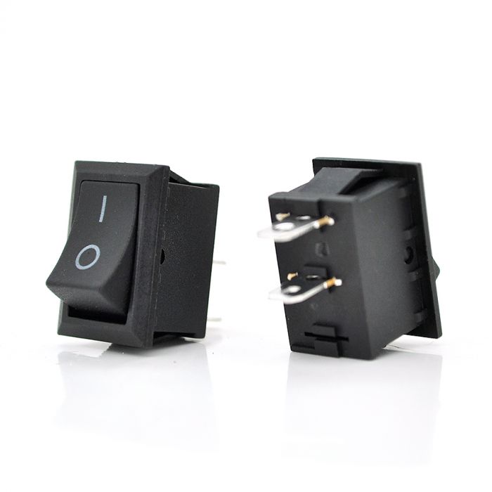 
					Перемикач ON-OFF KCD1-101, 250VAC / 6A, 2 контакта, Black,  Q200