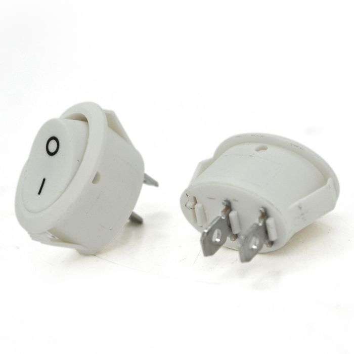 
					Перемикач ON-OFF KCD1-301, 250VAC /10A, 2 контакта, White, Q100