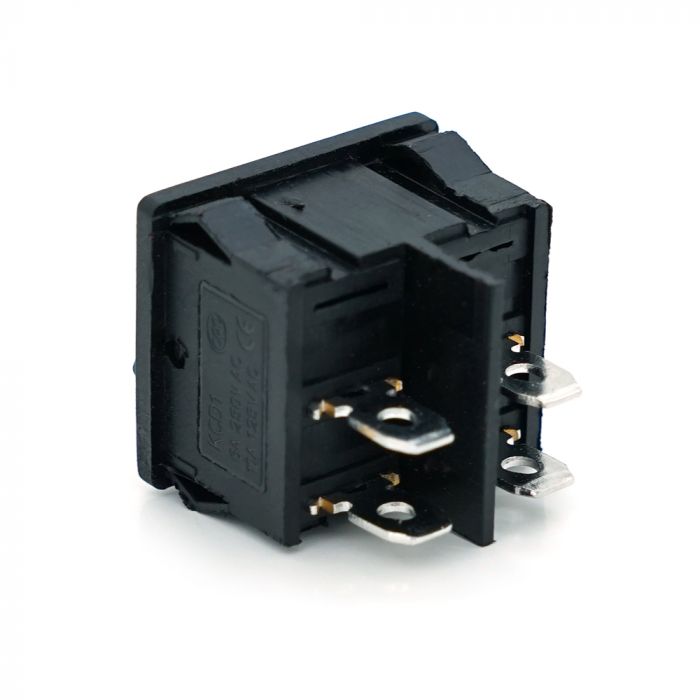 
					Перемикач  ON-OFF KCD1-104, 250VAC / 6A, 4 контакта, Black, Q100