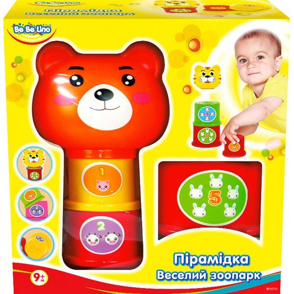Пірамідка стаканчики BeBeLino Веселий зоопарк (57022)