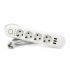
					Мережевий фільтр F04U, 4 розетки EU + 3 USB, 1.5 м, перетин 3х0, 75мм, 2500W, White, Box