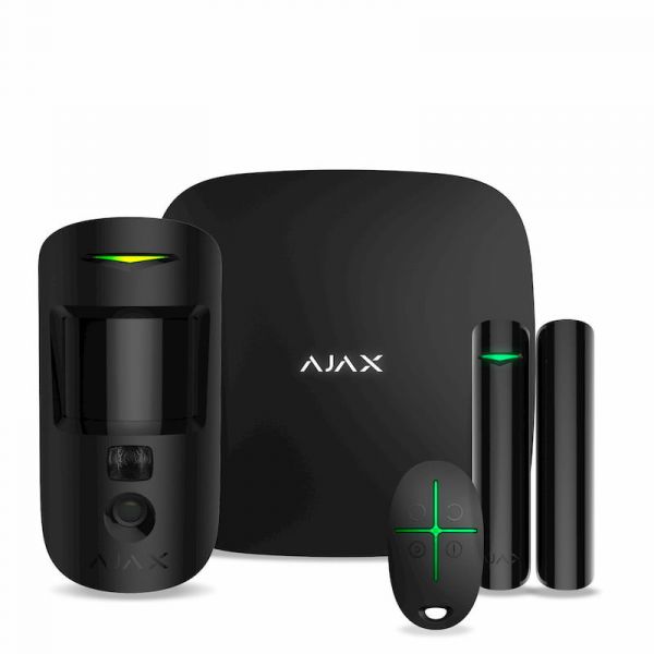 
					Комплект бездротової сигналізації Ajax StarterKit Cam Plus black (Hub 2 Plus / MotionCam / DoorProtect / SpaceControl)