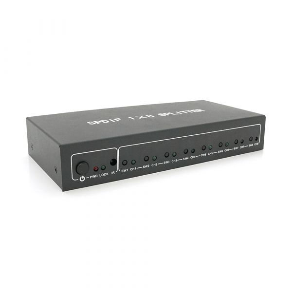 
					Цифровий оптичний роздільник звуку SPDIF / Toslink 1x8