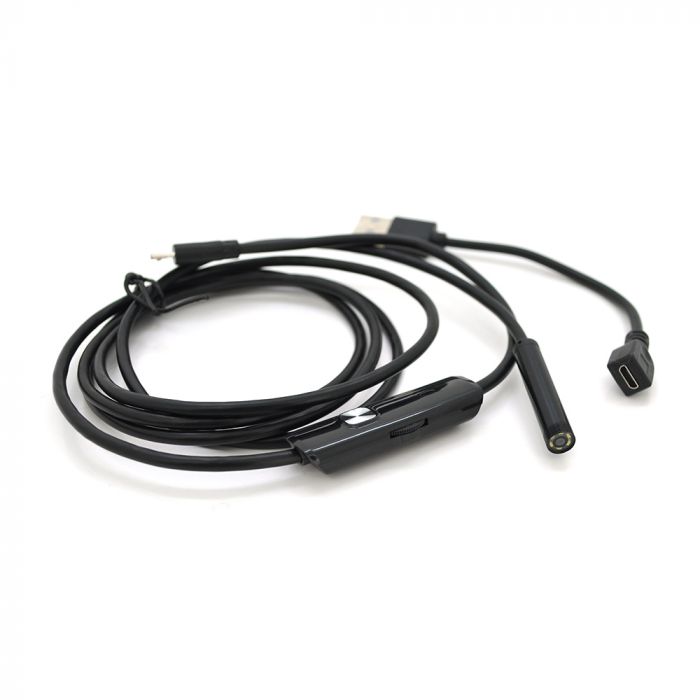 
					2  in 1  MicroUSB/PC HD эндоскоп, м'який дріт, 1,5м