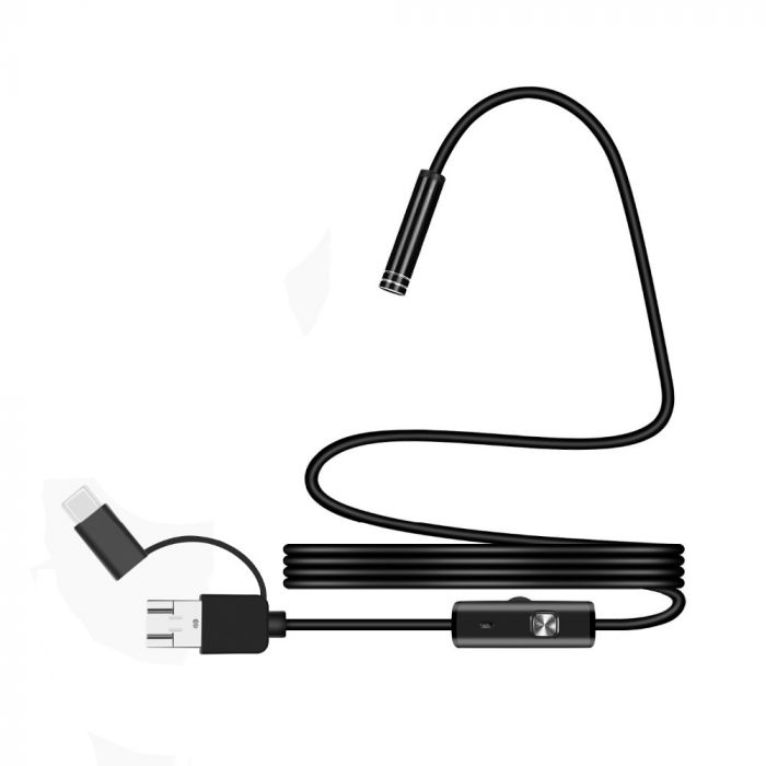 
					2  in 1 MicroUSB/PC HD эндоскоп, мягкий дріт, 2м