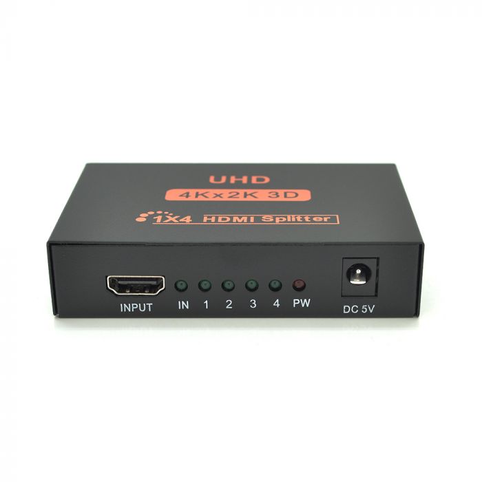 
					Активний HDMI сплитер 1 => 4 порта, 1080р, 1,4 версія, DC5V/2A, Box