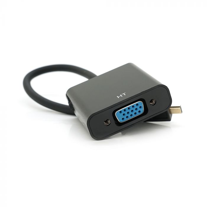 
					Конвертер micro HDMI (тато) на VGA (мама) 30cm, Black, 4K / 2K, Пакет