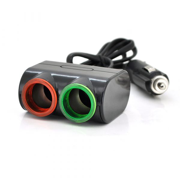 
					АЗП розгалужувач Olesson 1631, 12V-2 * 12V + USB, Black, Blister