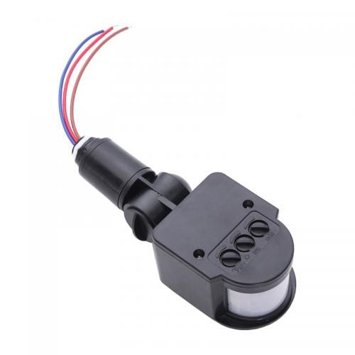 
					Датчик руху, відстань макс. 12м, макс. навантаження 100Вт, Black