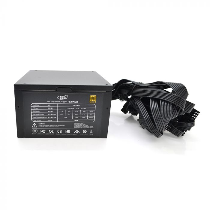
					Блок живлення DeepCool DQ750ST 80PLUS Gold 750W, 12cm, Black, 150×160×86mm, Box