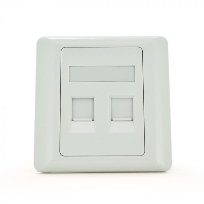 
					Рамка 86х86 під 2 модуля Keystone Jack RJ-45 кат.5e UTP, 2-port Q100