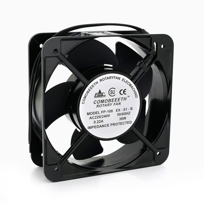 
					Кулер для охлождення серверних БП BT-220 15050B2H DC sleeve fan 2pin під пайку - 150*150*50мм, 220V / 0,22A, 2600об / хв