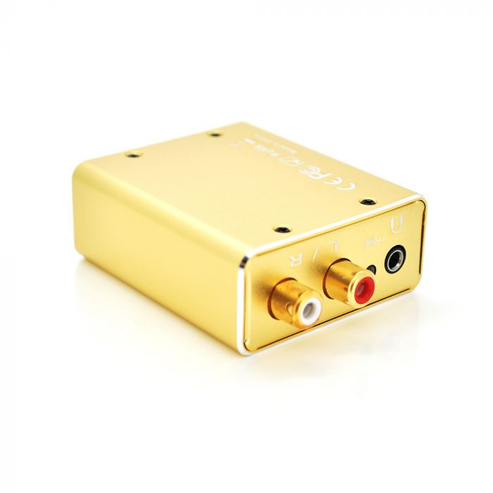 
					Активний конвертер VEGGIEG F101 з цифрового (SPDIF) в аналоговий (RCA) аудіо сигнал, Gold