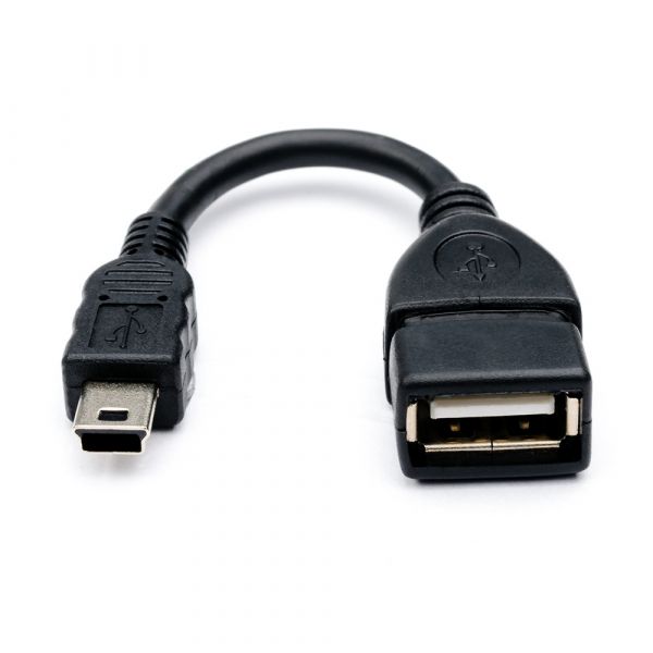 
					Кабель USB 2.0 AF/Mini-B OTG, 0,1m, чорний