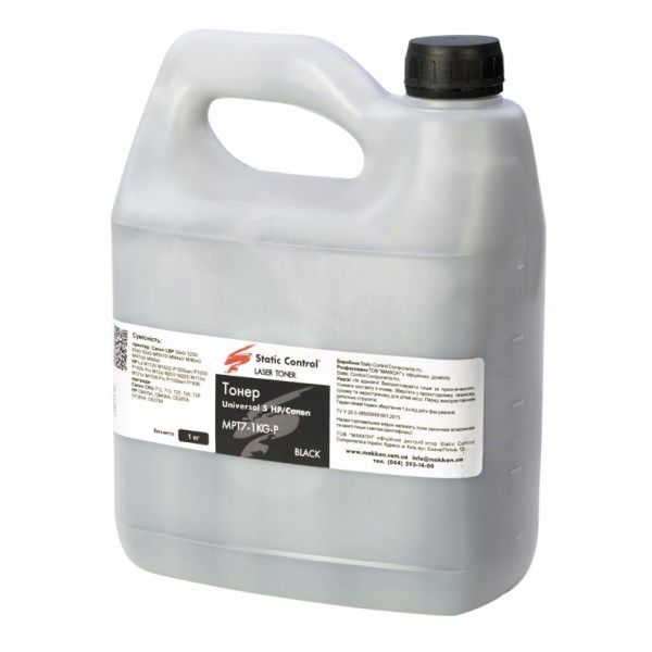 Тонер HP/Canon УНІВЕРСАЛЬНИЙ №7  1кг (фасований)  *Static Control (MPT7-1KG-P)