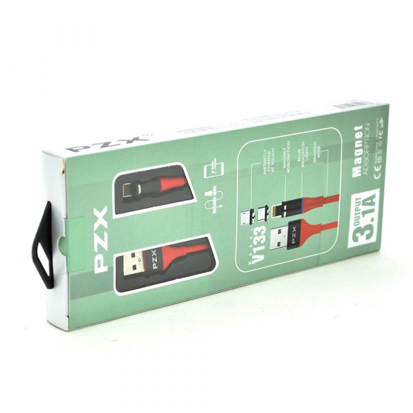 
					Кабель магнітний PZX V133, Lighting, Output, 3.1A, Red, довжина 1м, BOX