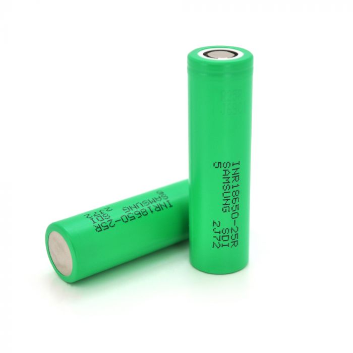 
					Акумулятор 18650 Li-Ion Samsung INR18650-25R, 2500mAh, 20A, 4.2 / 3.6 / 2.5V, GREEN