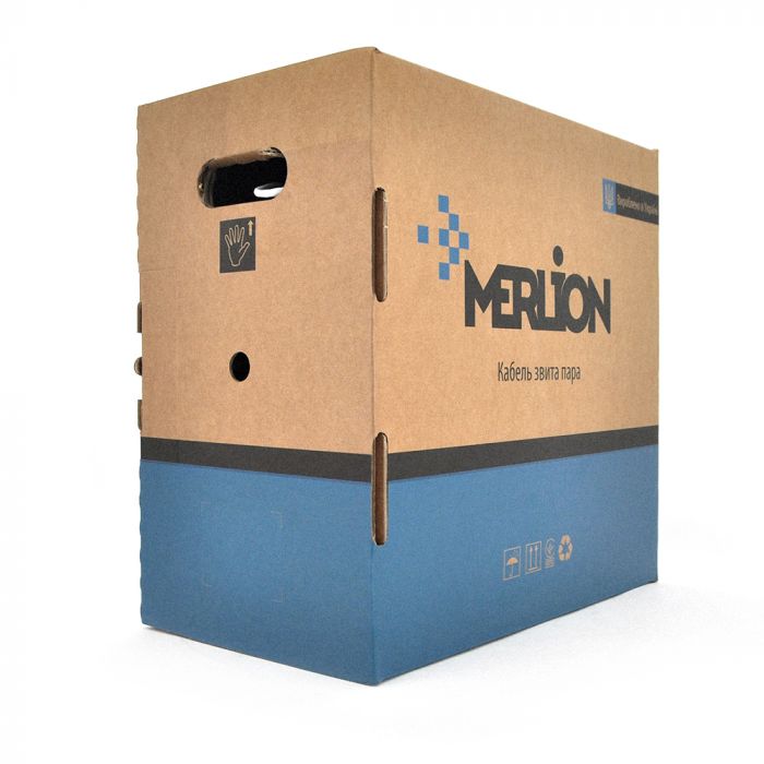 
					Кабель MERLION КПП-ВП  4*2*0,48 (UTP-cat.5E-SL), СU, оболонка ПЕ, для нар. робіт, 305 м.
