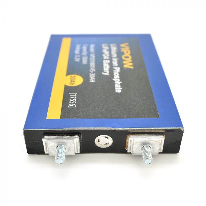 
					Літій-залізо-фосфатний аккумулятор Vipow 3.2V 30AH LiFePO4 2000 Циклів, 160 х 23 х 100 мм