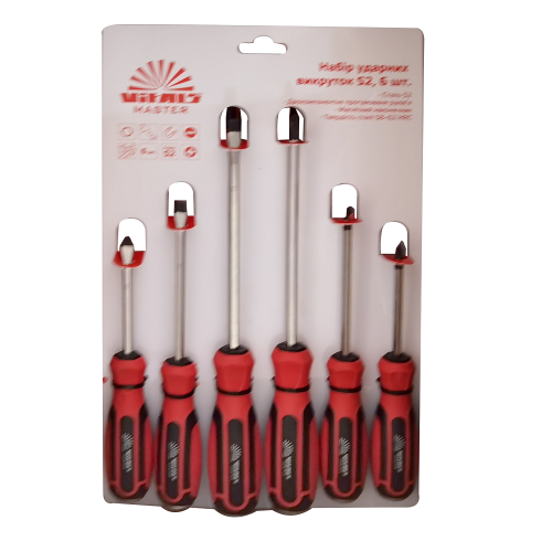 Набір ударних викруток Vitals Master S2, 6 шт.