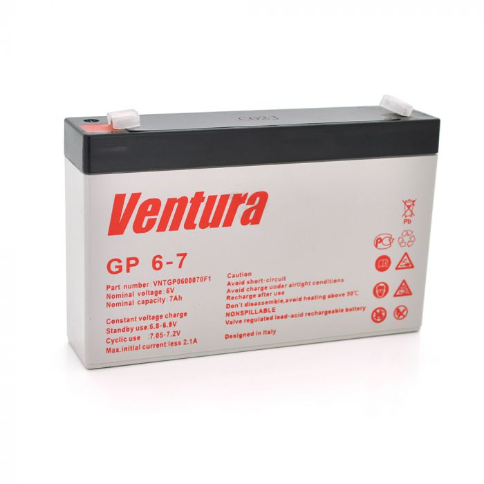 
					Аккумуляторная батарея Ventura 6V 7Ah (151*34*100), Q10