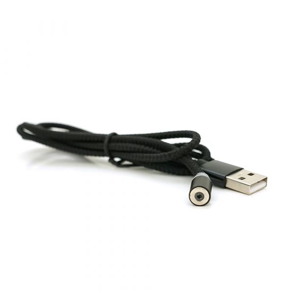 
					Магнітний кабель PiPo USB 2.0, 1m, 2А, тканинна оплетка, броньований, Black, OEM